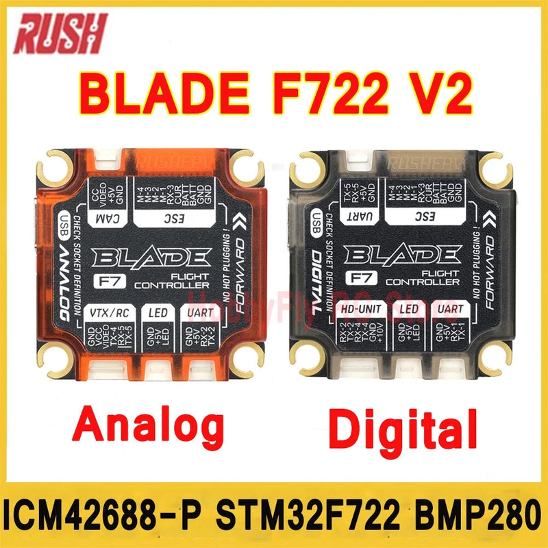 RUSHFPV RUSH BLADE F722 V2 FPV Flight Controller 16MB 3-6S for RC FPV Drone