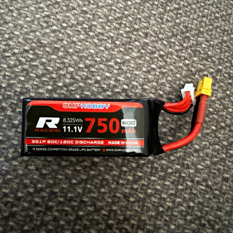 OMP HOBBY 3S 11.1V 750mAh 60C LiPo RC Battery Pack 1:10 OSHM2329 Battery