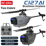 RC C127AI RC drone aircraft with camera, gray and black, with remote controller