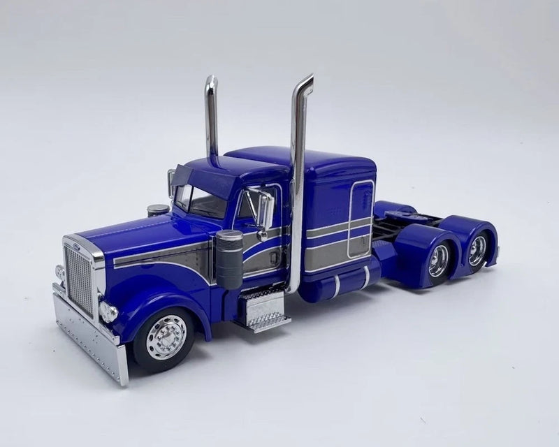 1:64 596 Blue Peterbilt W983 379 Truck Tractor Model Diecast Display Car