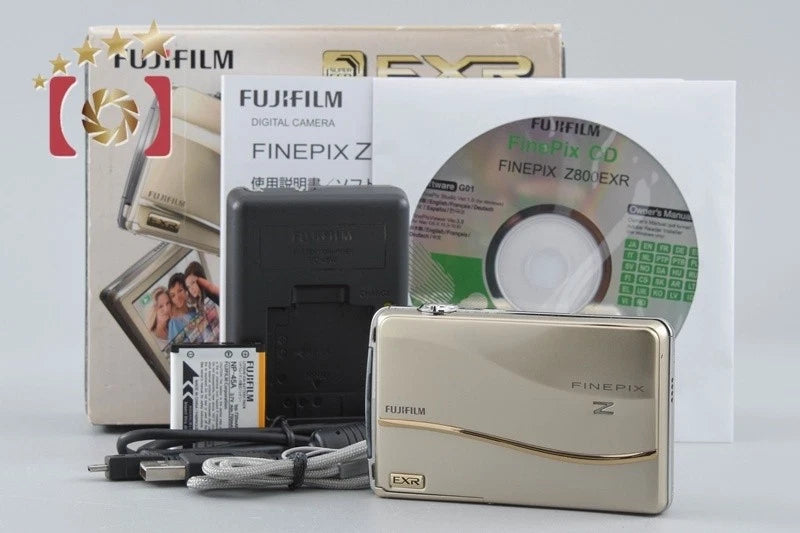 Fujifilm FinePix Z800EXR Gold Compact Digital Camera with Box Used, Excellent Co