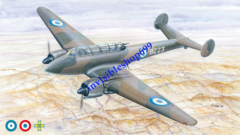 1/48 Potez 633B.2 light bomber model aircraft in olive gray with French roundels