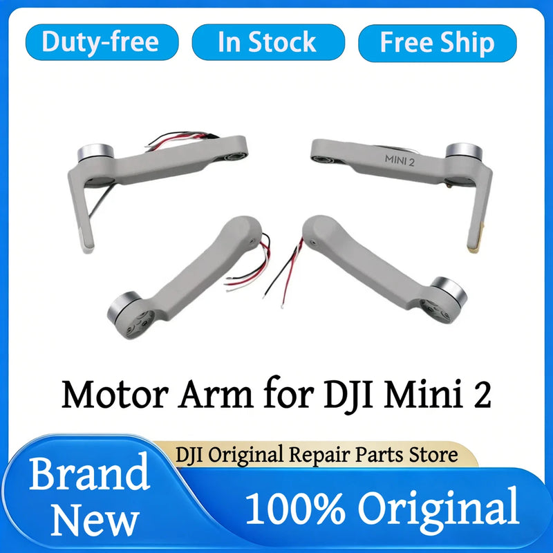 Gray drone motor arm set with motor hubs and red/black wires, for Mini 2