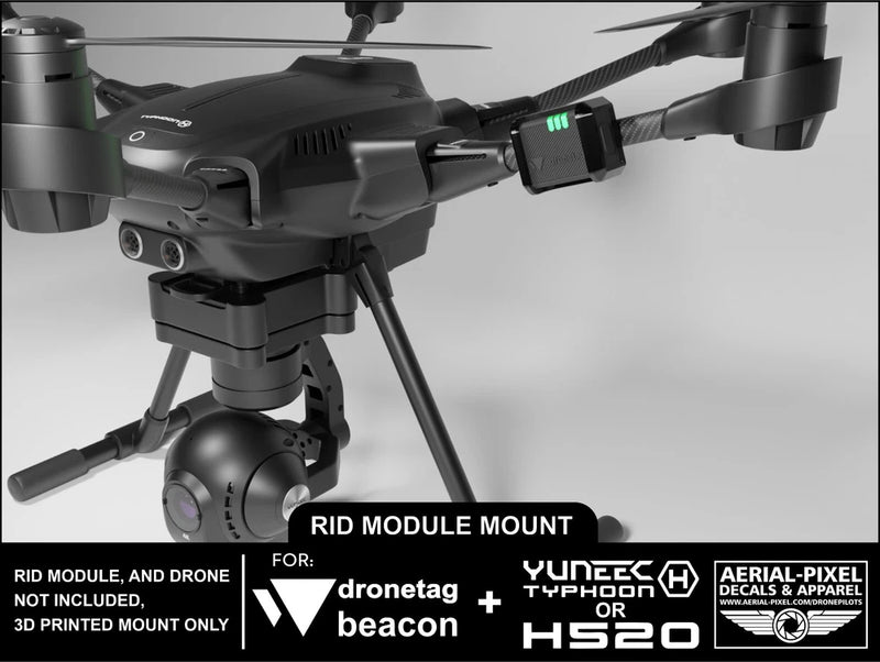 Yuneec Typhoon H or H520 DroneTag Beacon Remote ID Mount (Module Not Included)