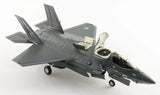 Gray 1/72 F-35B Lightning II aircraft model with open cockpit