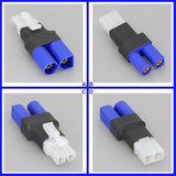 EC5 to Tamiya battery adapter, blue dual connector plugs with gold pins