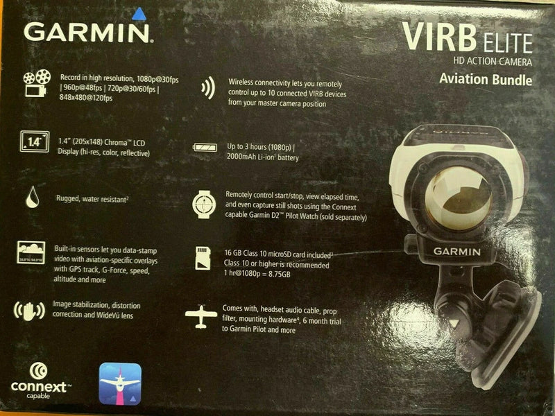Garmin Virb Elite Camera Aviation Bundle GPS HD 1080p NEW 1yr RageCams Warranty