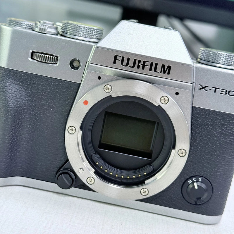 FUJIFILM X-T30 26.1MP Silver Mirrorless Digital Camera Body Tested Ready to Use