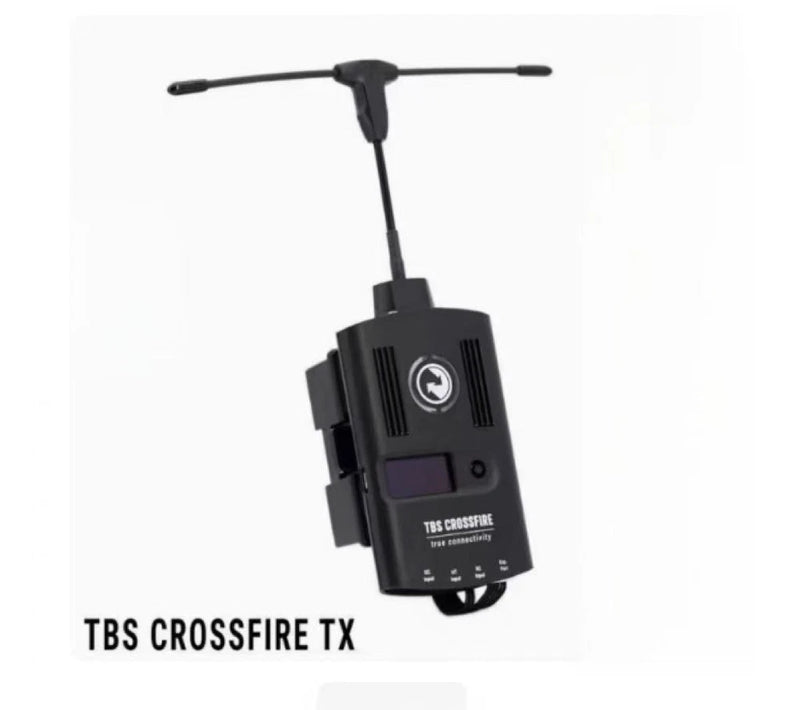 TBS CROSSFIRE TX RC transmitter with antenna, black handheld remote controller