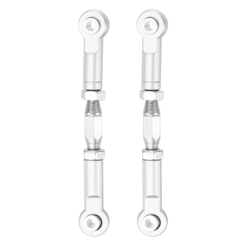 2Pack Steering Servo Rod RC Aluminum Linkages for RC Car(Silver Tone 62mm)