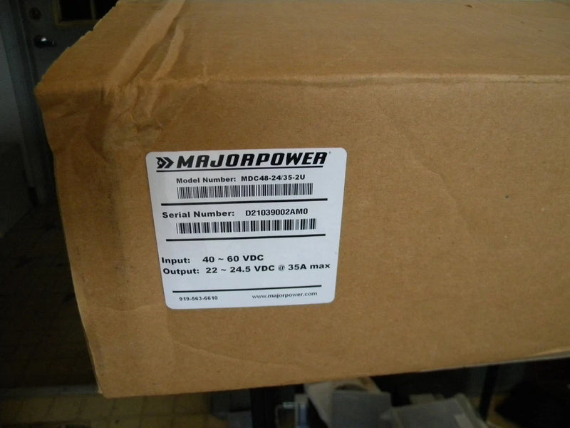 MAJORPOWER DC to DC power converter MDC48-24/35-2U input 40-60 VDC output 22-24V