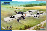 Light gray 1:48 Pfalz E.I biplane model airplane with black cross markings