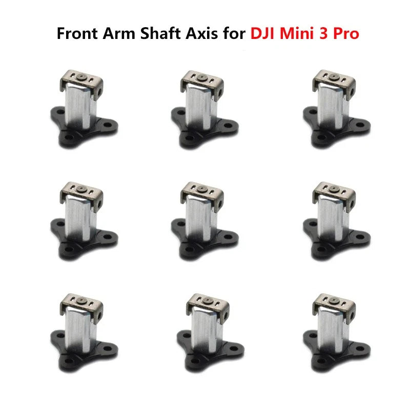 DJI Mini 3 Pro front arm shaft axis replacement bracket, metal mount, silver