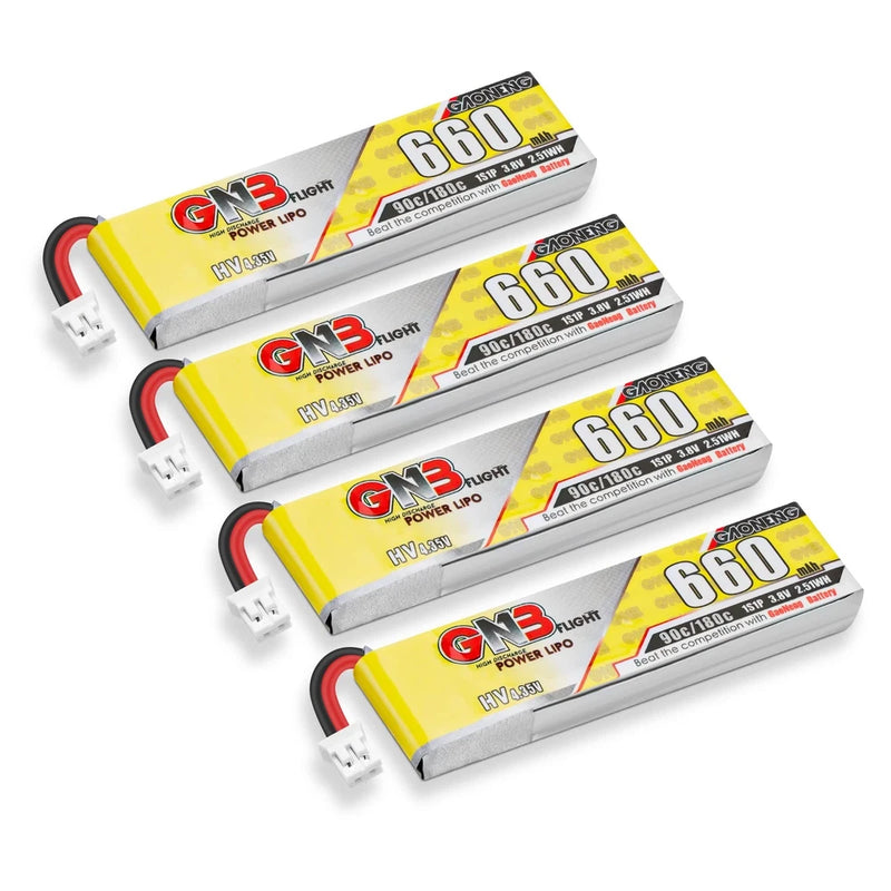 4PCS 660mAh 1S LiPo Battery 3.8V JST-PH2.0 Connector for Mobula7 75mm Drone |... Battery