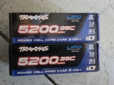 Traxxas Hardcase 2s 5200mah Lipo Batteries (2)