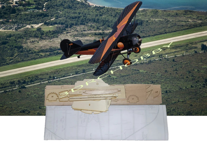 TRAVEL AIR D4D 61" Wingspan RC Airplane Kit Laser Cut Short Kit + Printed Plans