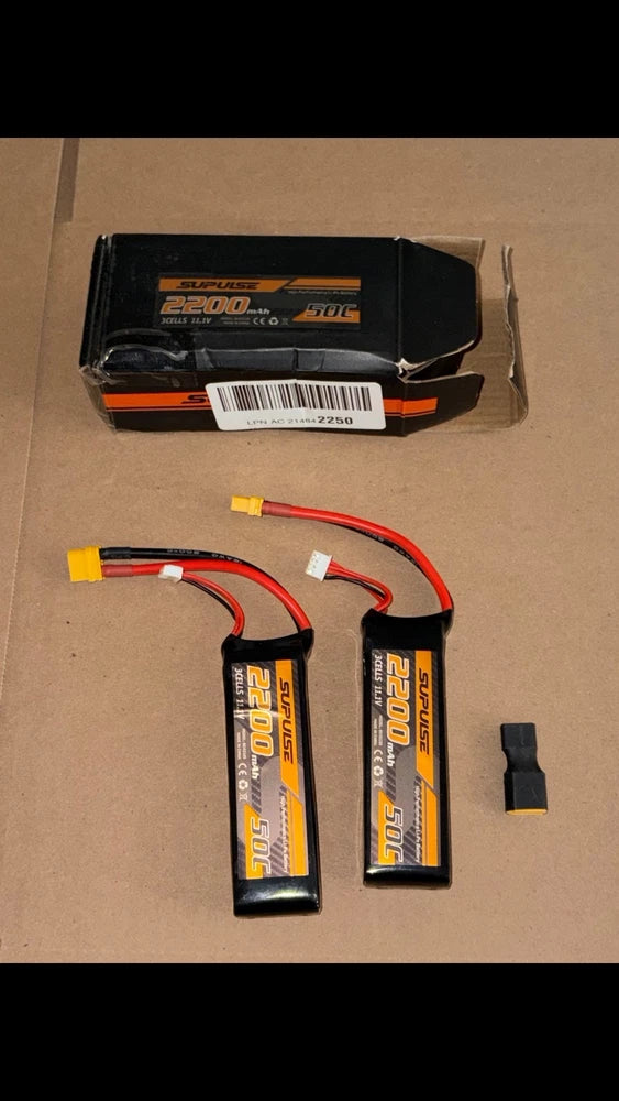 11.1V 3S Lipo Battery 50C 2200mAh Soft Case Battery with T Plug and XT60 Plug Battery