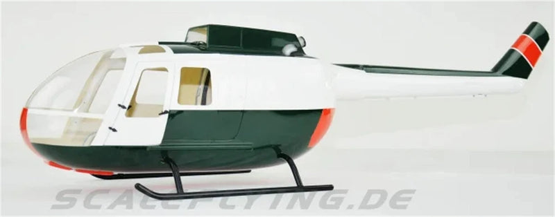 BO-105 600 Police Green RC Helicopter Fuselage MBB BO-105 600 Size Bundespolizei