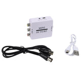 AV to RF Converter for RCA Composite Video to RF Coaxial Signal Adapter