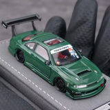 Mortal 1:64 for S14 GT SPEC V2 Diecast Car Model Green Carbon Collectible Gifts