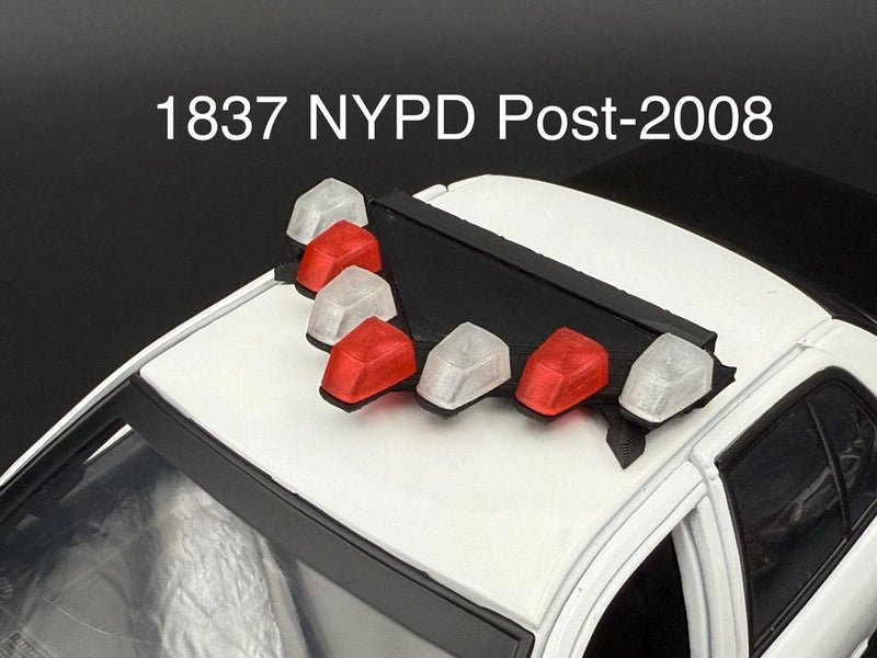 1/18 Scale Model LED Ready NYPD Federal Vector Lightbar Police Post-2008 1837