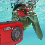 Smart Action Camera Outdoor 10m Waterproof Sports Camera Red 2.7 Inch LCD
