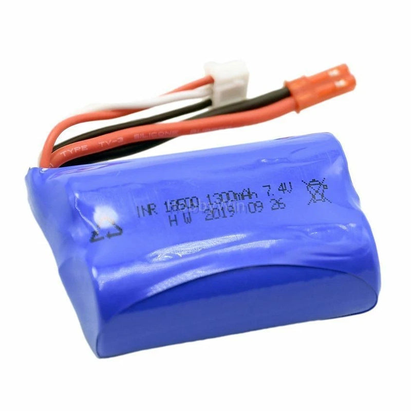 Lipo Batttery 7.4V 1300mAH 20C 18500 For MJX T10 T11 T34 HQ 827 871 RC helicopte Battery