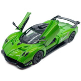 1:36 Pagani Huayra R Model Toy Car Diecast Toy Vehicle Door Open Pull Back Green