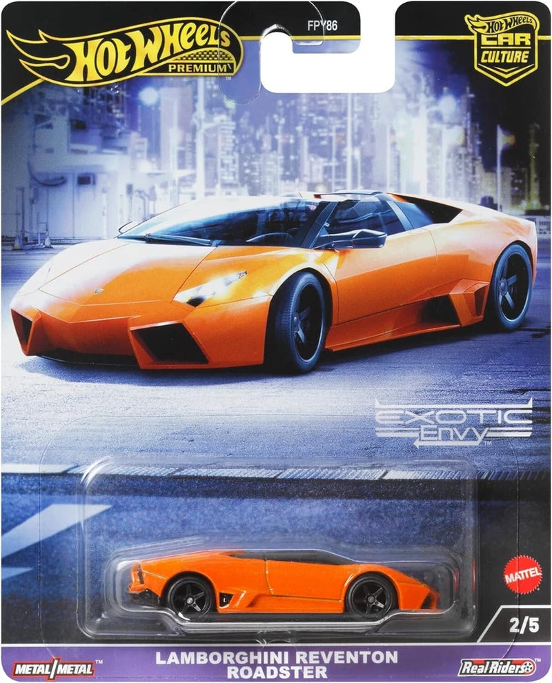 Hot Wheels Car Culture Exotic Envy  Lamborghini Reventon Roadster Car Model 1/64