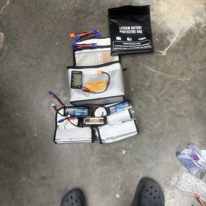 Lipo 4s Batteries (3) With Lipo Safe Bags(3) Battery