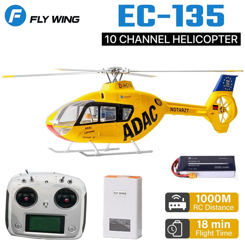 Fly Wing EC-135 RC Helicopters RTF 10CH 6-Axis Gyro GPS with ACE Flight Control