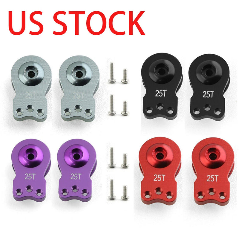 2Pcs 25T Alloy Servo Saver Upgrade Parts Steering Arm for 1/10 RC Cars Truck NEW