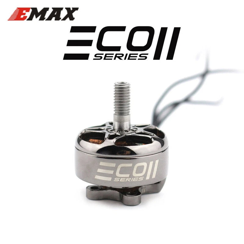 EMAX ECO II brushless RC motor with threaded 4mm shaft and black wiring lead
