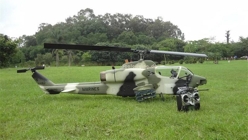 700 AH-1W ARF Cobra Army RC Helicopter Fuselage 700 Size Green Grey V2 Version