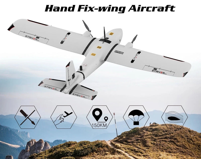 200Km Range/1.2Kg Load Hand Throw Fixed Wing UAS VTOL Survey Drone Mapping UAV