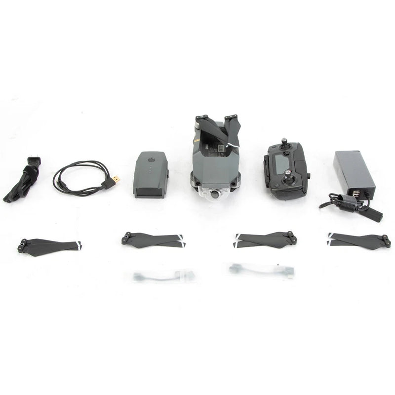 DJI Mavic Pro drone kit with remote controller and accessory cables