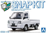 Aoshima 1/32 Model Car Snap Kit 05-FW Subaru Sambar Truck Frost White Limited