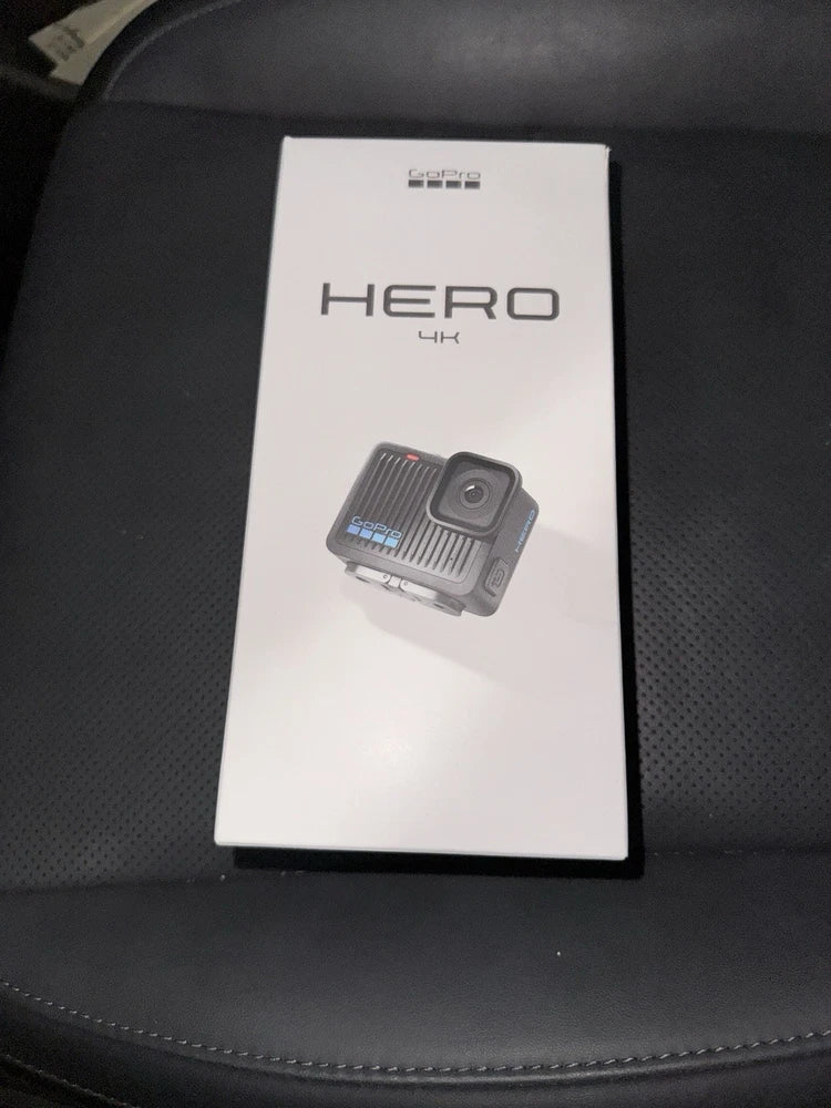 GoPro HERO 4K action camera retail box with camera graphic