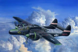 Hobby Boss 1/48 P-61C Black Widow model aircraft, dark camouflage with twin booms
