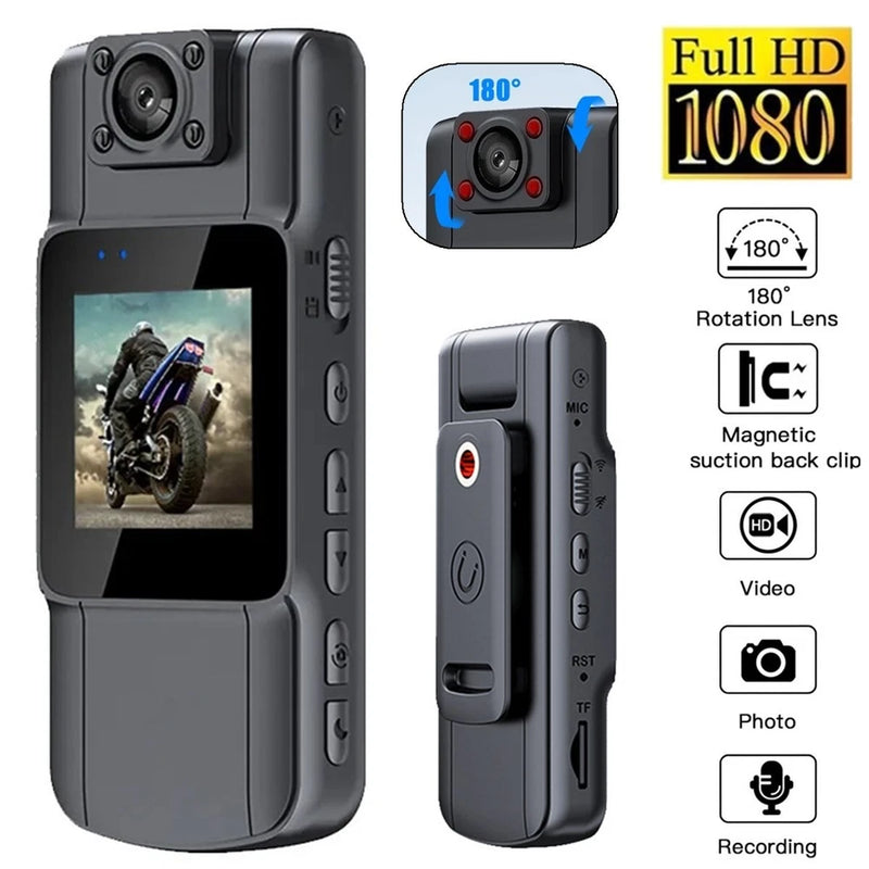 Body Camera HD 1080P 20 Hour Camcorder Mini Police 180?? Video DVR IR Night Cam