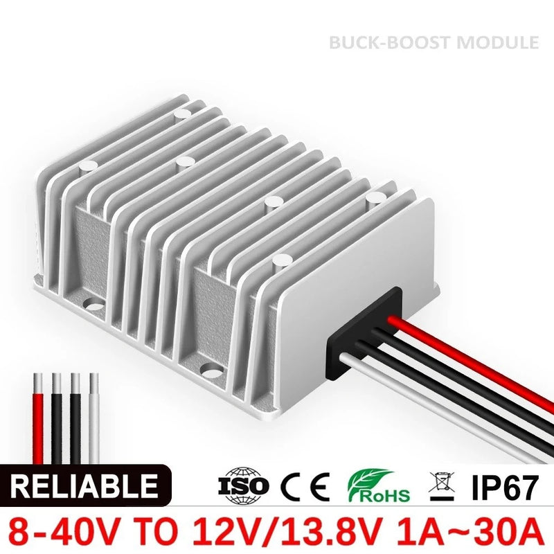 8-40V to 12V 13.8V DC Converter Boost Buck Voltage Stabilizer 3A 6A 10A-30A RV