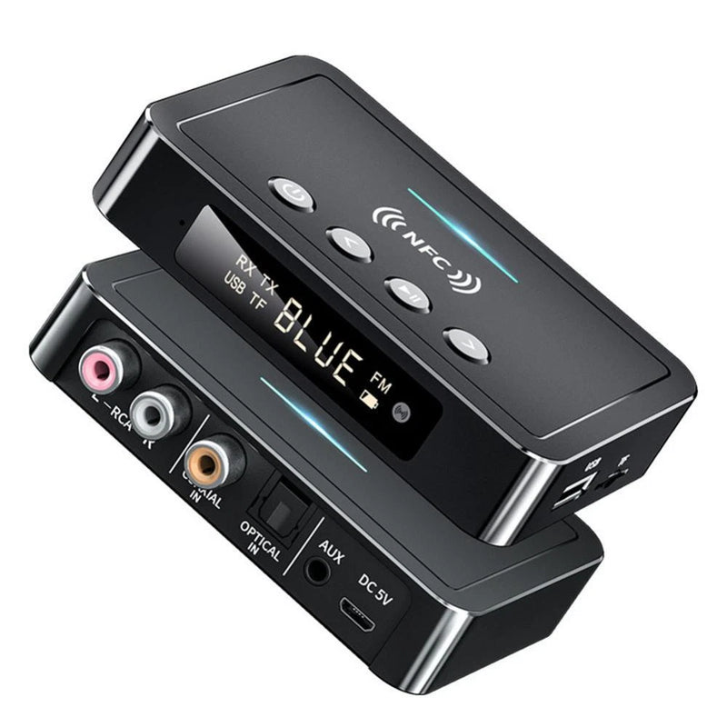 Bluetooth 5.0 Transmitter Receiver Wireless 3.5mm Adapter AUX NFC to 2 RCA Audio