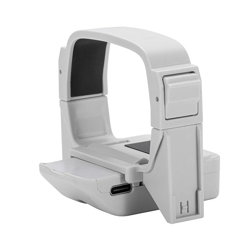 White ground-magnetic drone airdrop transport device with side port and cradle