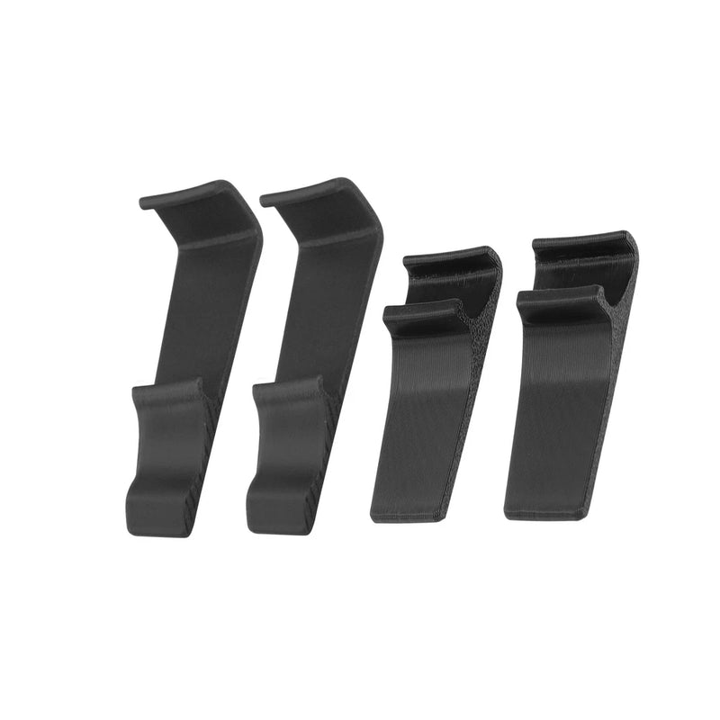Plastic drone landing gear leg extensions, black, set of four