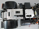 RC servo mount plate with aluminum 5th wheel coupling, metal bracket and wiring detail