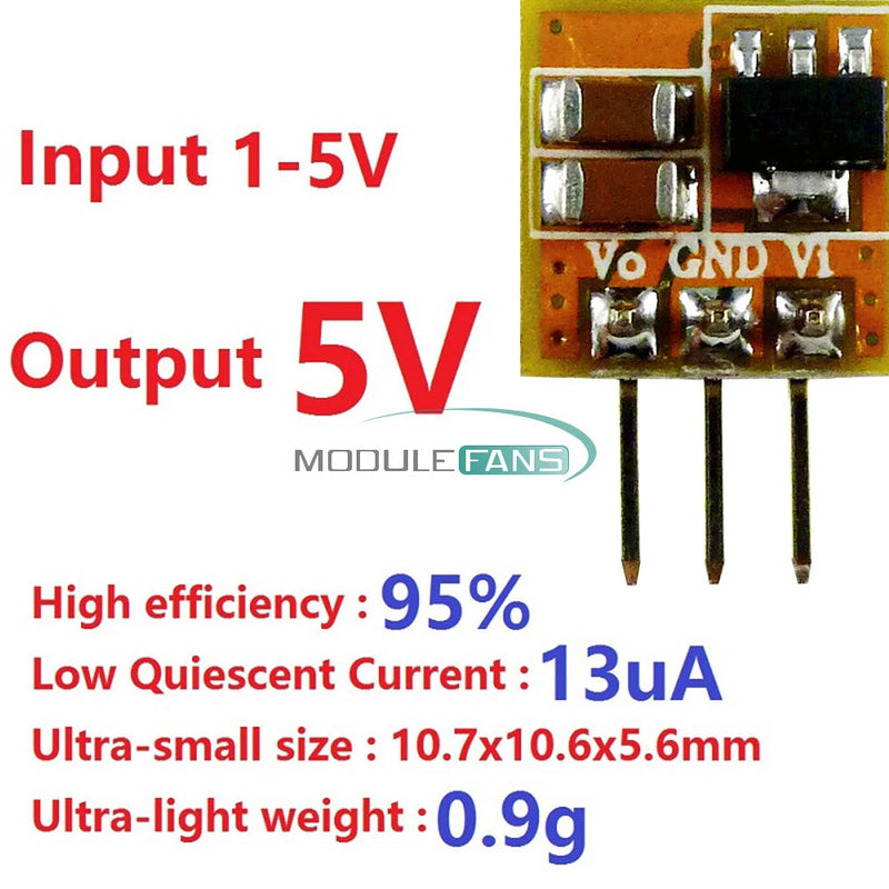0.7V~5V to 3V 3.3V 5V DC-DC Boost Converter Step-up Boost Power Supply Module