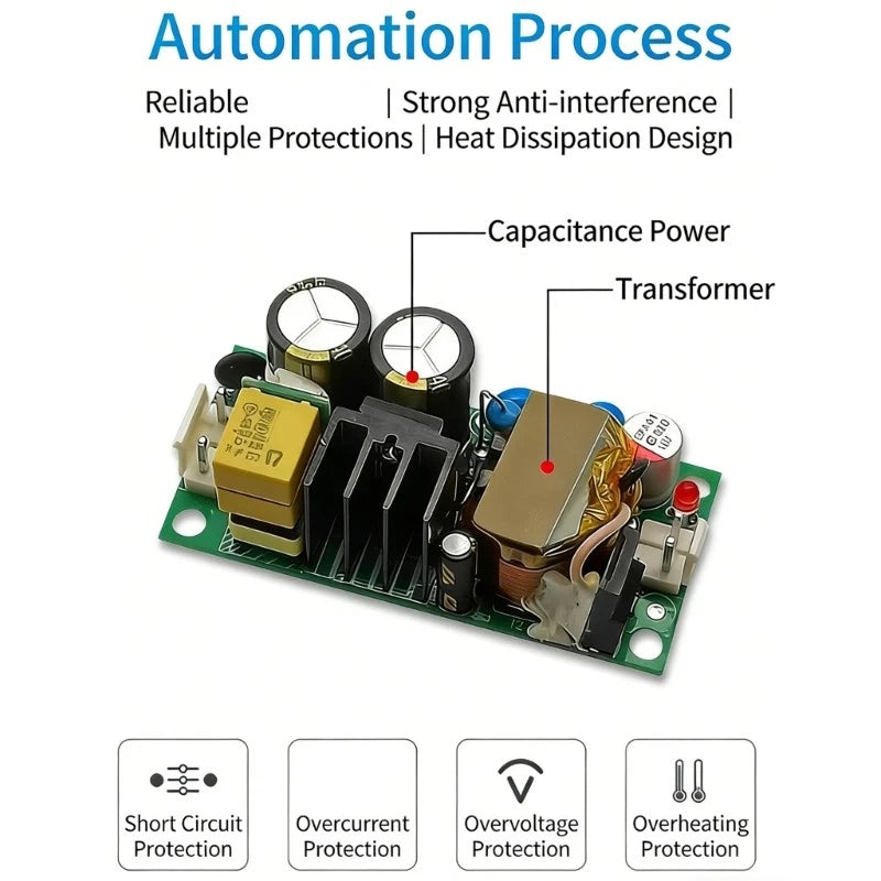 MultiProtection AC176~500V To DC5V/12V/24V Power Converters Module 24W Output