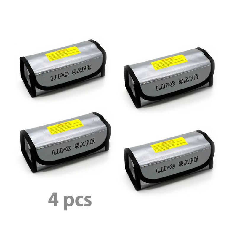 4pcs LiPo Battery Fireproof Explosion proof Guard Charging Safe Bag 185x75x60mm