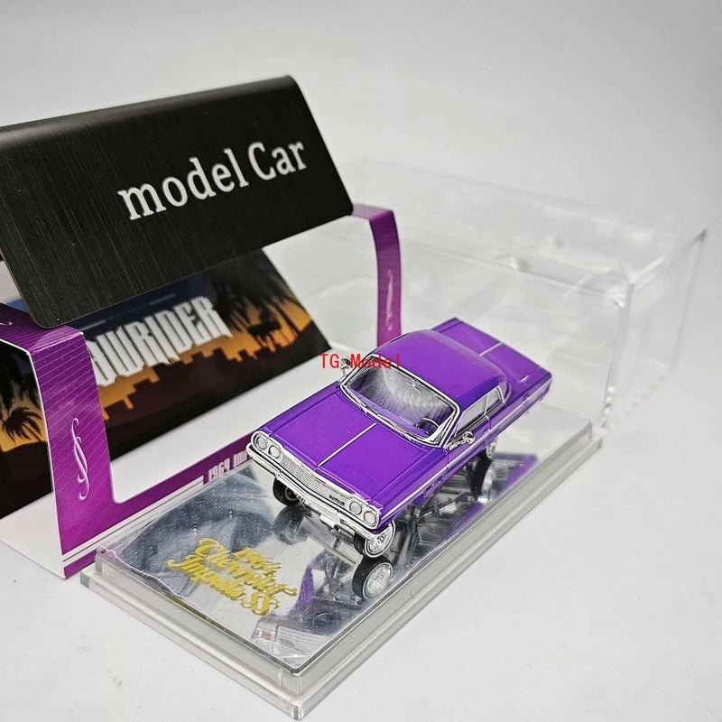 TG 97M 1:64 Purple 1964 Impala SS Lowrider Sports Model Diecast Metal Car New