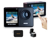 Apexcam 4K/60FPS Action Camera with Touch Screen  Waterproof  - BLACK